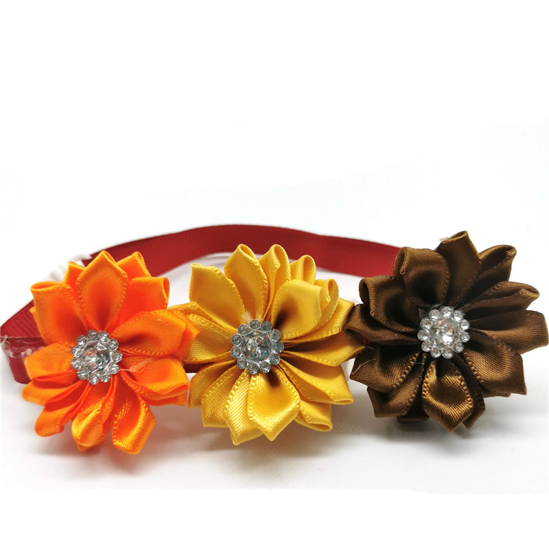Thanksgiving Bow Ties for Dogs - Crystal Accented Pet Accessories - Image 2