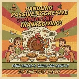 Handling Passive-Aggressive Comments at Thanksgiving | Digital Download Guide for Family Gatherings, Holiday Communication, and Conflict-Free Conversations | eBook + Checklist for Calm, Confident Responses
