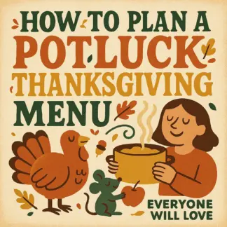 How to Plan a Potluck Thanksgiving Menu Everyone Will Love | Printable Digital Guide | Thanksgiving Planning Checklist | How to Plan a Potluck Thanksgiving Menu eBook