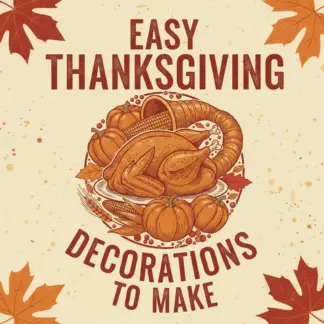 Easy Thanksgiving Decorations to Make | Printable DIY Holiday Guide for Handmade Home Decor, Simple Craft Ideas, and Family-Friendly Projects