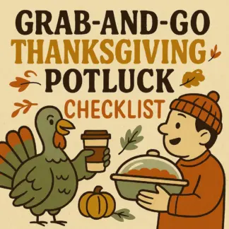 Grab-and-Go Thanksgiving Potluck Checklist - Easy Digital Download for Effortless Holiday Gatherings