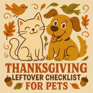 Thanksgiving Leftover Checklist for Pets | Printable Pet-Safe Holiday Food Guide | How to Serve Thanksgiving Leftovers to Pets | Digital Download