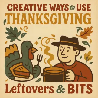 Creative Ways to Use Thanksgiving Leftovers & Bits | Zero-Waste Thanksgiving Guide | What to Do with Thanksgiving Scraps | Digital Download eBook
