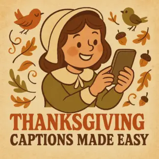 Thanksgiving Captions Made Easy | 10 Thanksgiving Captions You Can Copy and Paste | Social Media Caption Checklist for Instagram, Facebook & Pinterest