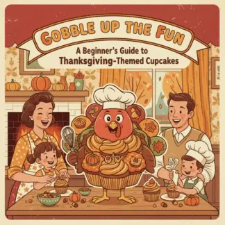 Gobble Up the Fun: A Beginner’s Guide to Thanksgiving-Themed Cupcakes | How to Make Thanksgiving-Themed Cupcakes | Digital Baking Guide for Beginners, Holiday Cupcake eBook, Fall Baking Inspiration
