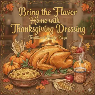 Bring the Flavor Home with Thanksgiving Dressing | Printable Thanksgiving Recipe Guide | Holiday Cooking eBook | Digital Download for Perfect Homemade Dressing