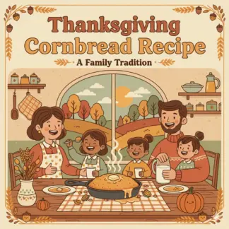 Thanksgiving Cornbread Recipe | Cozy Holiday eBook | Easy Step-by-Step Guide, Family Tradition, and AI Cooking Creativity for Flavor Variations | Perfect Moist Homemade Cornbread Digital Download