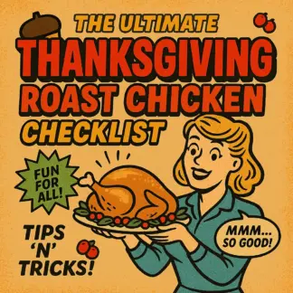The Ultimate Thanksgiving Roast Chicken Checklist | Printable Kitchen Guide for Perfect Holiday Dinners | Thanksgiving Roast Chicken Recipes Digital Download