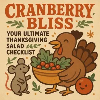 Cranberry Bliss: Your Ultimate Thanksgiving Salad Checklist | Easy thanksgiving salad recipes with cranberries | Printable Holiday Meal Planner for Festive Hosting