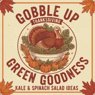 Gobble Up Green Goodness: Thanksgiving Kale & Spinach Salad Ideas Checklist | Healthy Holiday Salad Recipes | Printable Thanksgiving Side Dish Guide | Festive Green Salad Inspiration | Instant Digital Download