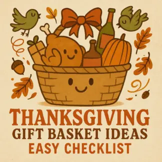 Thanksgiving Gift Basket Ideas: Easy Checklist | Printable Thanksgiving Gift Baskets Ideas Guide for DIY & Thoughtful Holiday Gifts