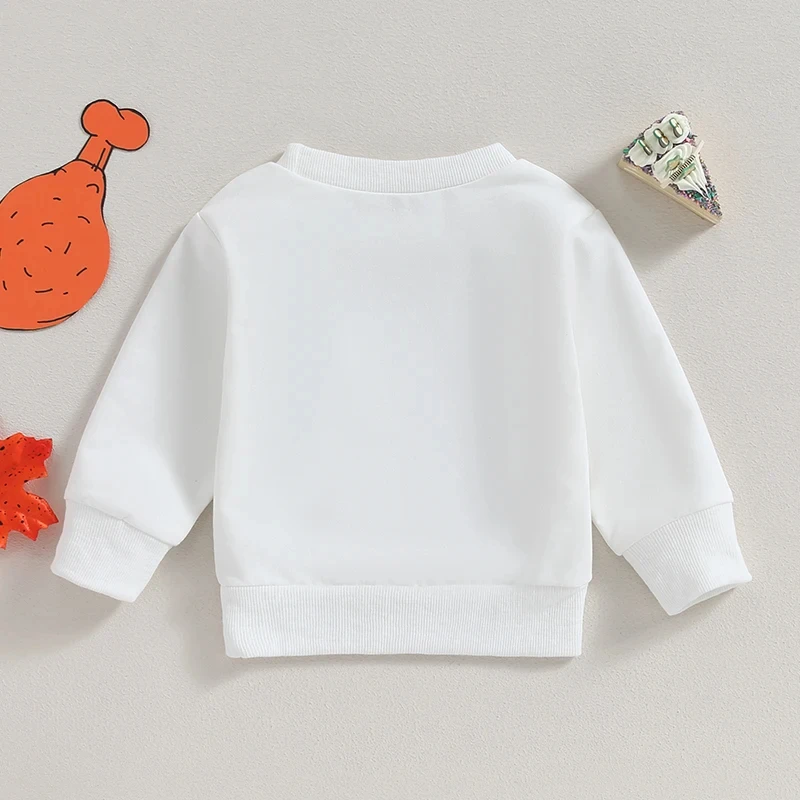 Baby Thanksgiving Sweatshirt Long Sleeve Crew Neck Turkey Print Hoodie - Image 5
