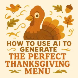 How to Use AI to Generate the Perfect Thanksgiving Menu | Digital Download Guide for Stress-Free Holiday Planning, AI Meal Planner, Thanksgiving eBook, Menu Checklist, Time-Saving AI Tools