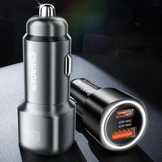 Dual Port 89W USB-C Car Charger with Super Fast PD & QC 3.0 Charging