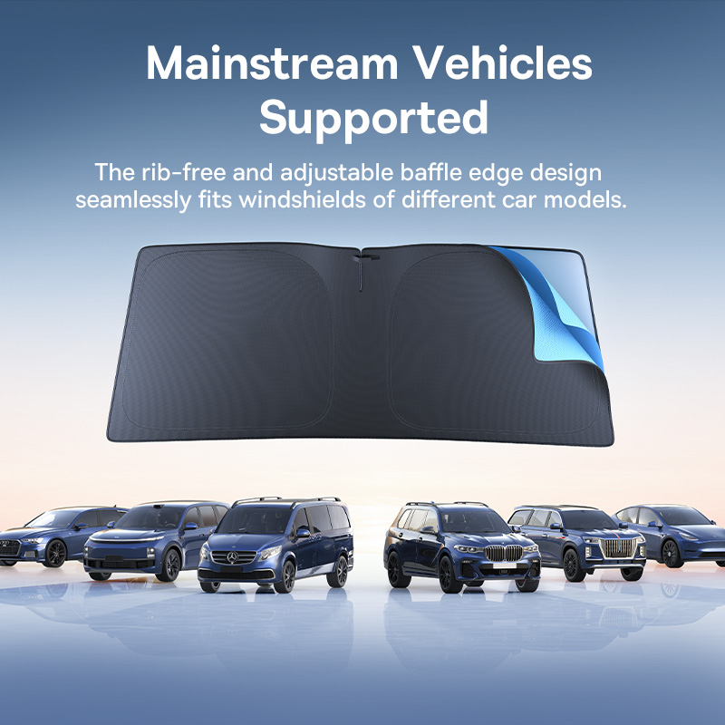 Car Windshield Sunshade - UV Protection Foldable Front Window Shade - Image 5