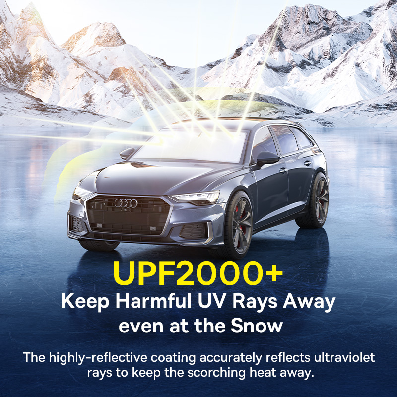 Car Windshield Sunshade - UV Protection Foldable Front Window Shade - Image 3
