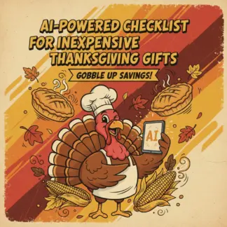AI-Powered Checklist for Inexpensive Thanksgiving Gifts | Digital Download Guide for Easy, Affordable, and Thoughtful Holiday Giving | ai ideas for inexpensive thanksgiving gifts