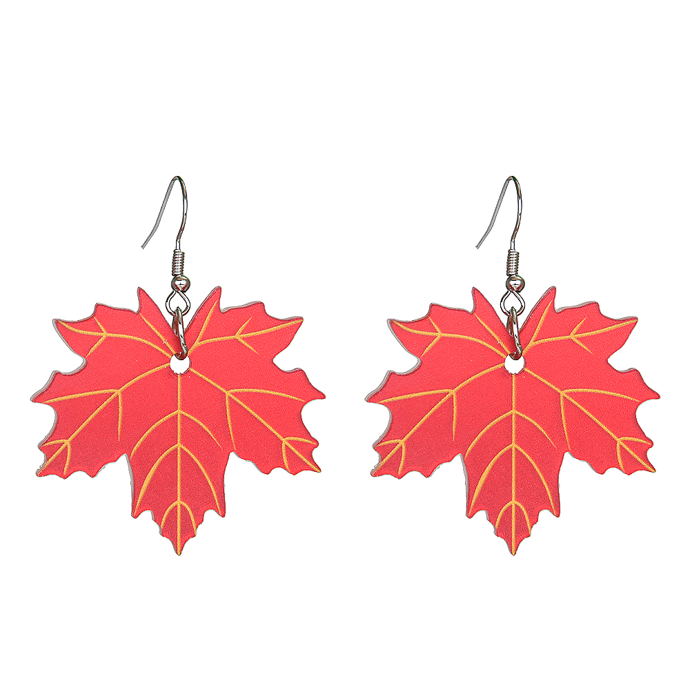 Handmade Thanksgiving Maple Leaf Acrylic Earrings for Women - Image 5