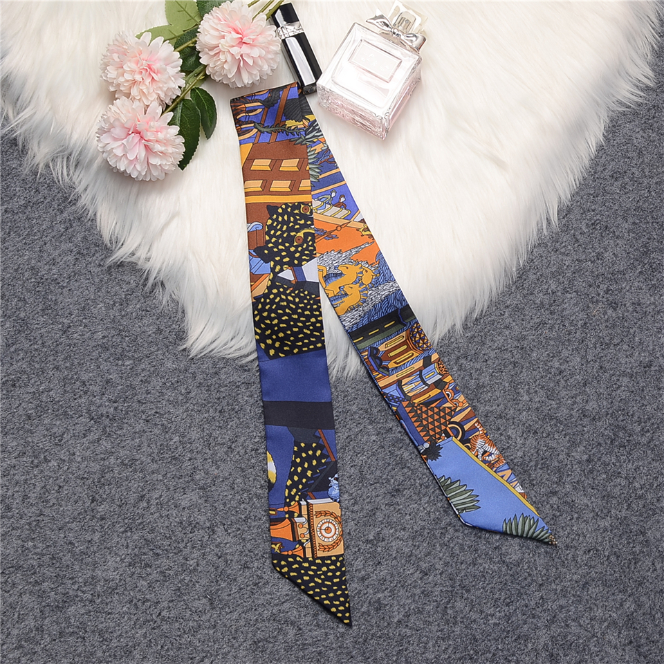 Leopard Print 100% Mulberry Silk Scarf for Women - Image 3