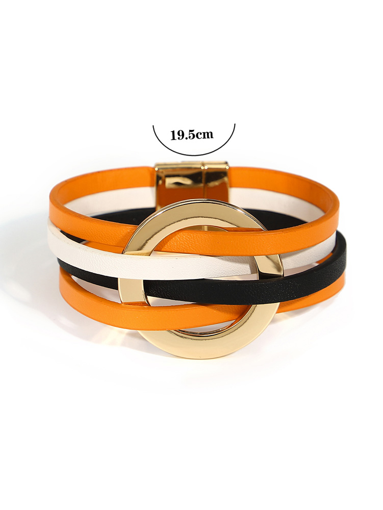 Gothic Leather Wrap Bracelet - Image 6