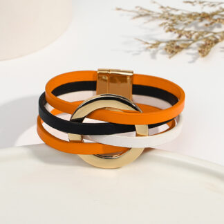 Gothic Leather Wrap Bracelet