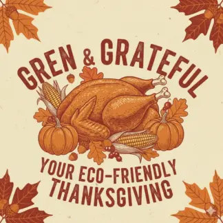 Green & Grateful: Your Eco-Friendly Thanksgiving | Sustainable Holiday Guide | Zero Waste Feast & Green Living eBook | Digital Download