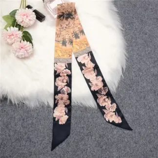 Luxury 100% Silk Twill Scarf for Women – Elegant Neck, Hair & Bag Accessory