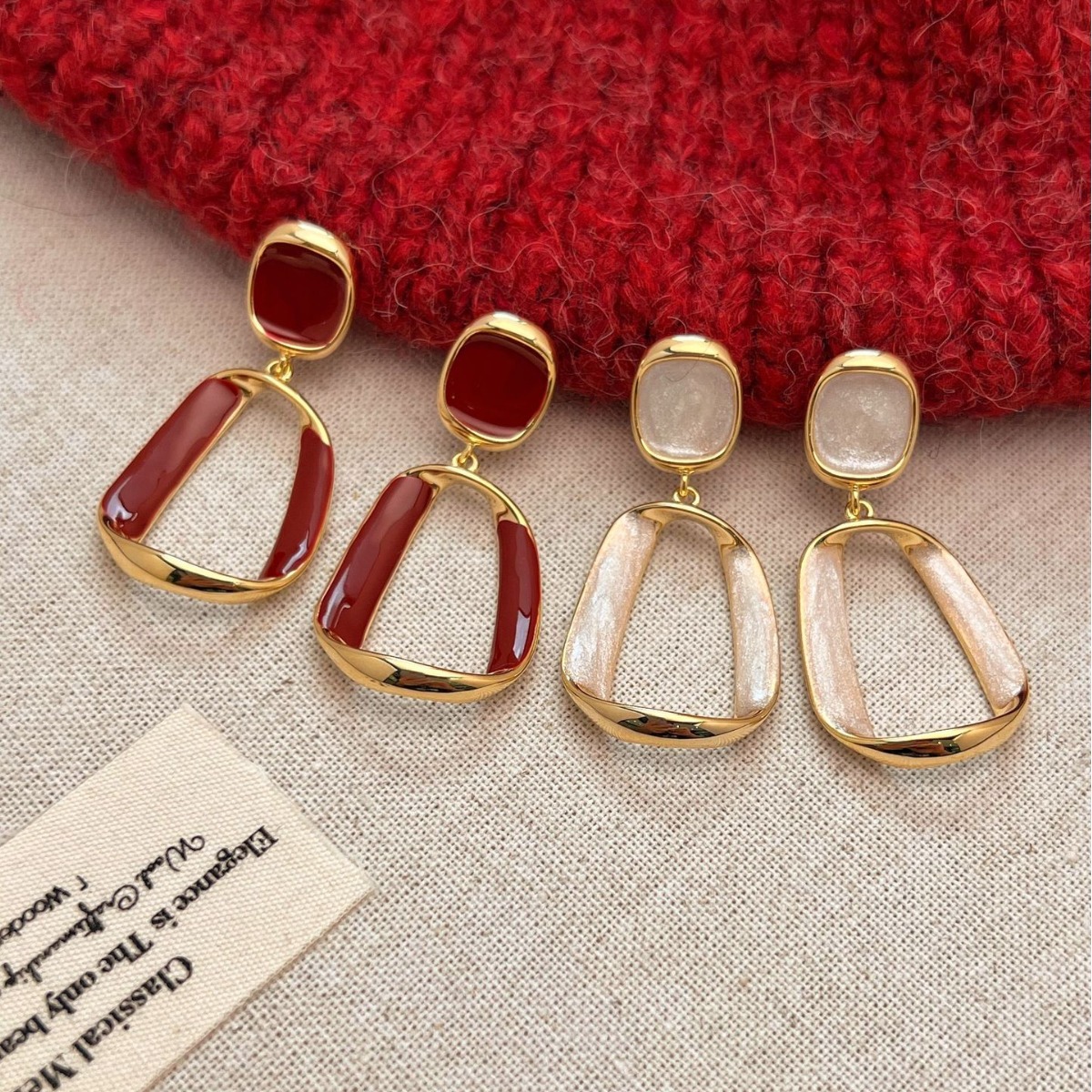 Hollow Out Square Dangle Earrings - Chic Geometric Jewelry for Women - Image 2