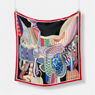 Luxury Silk Square Scarf for Women – Elegant 21-Inch Fashion Accessory