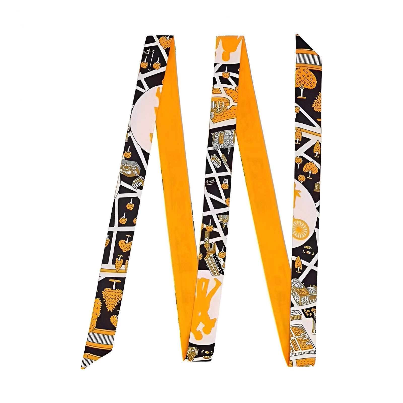 Elegant Silk Skinny Scarf – Multifunctional Ribbon for Women - Image 5