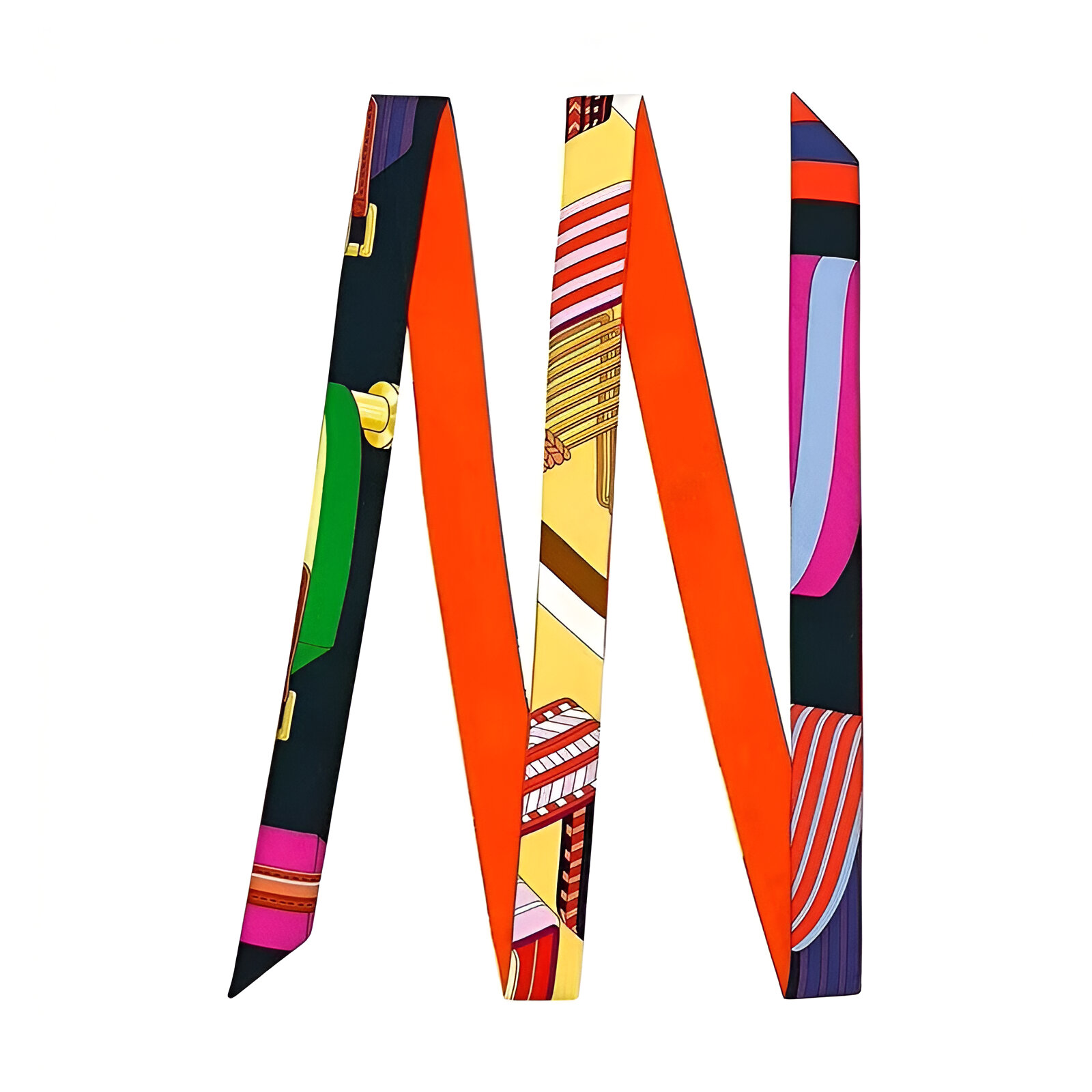 Elegant Silk Skinny Scarf – Multifunctional Ribbon for Women - Image 6