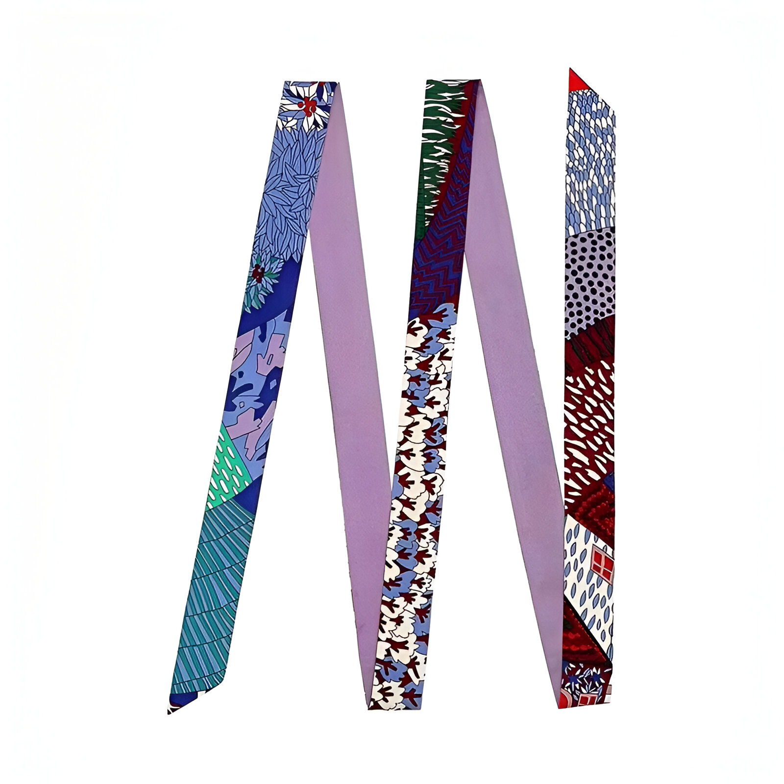 Elegant Silk Skinny Scarf – Multifunctional Ribbon for Women - Image 4