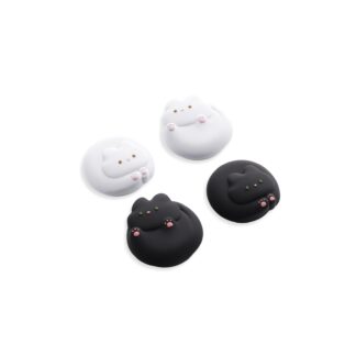 Joystick Caps for Switch - Silicone Thumbstick Grips, Black & White Kittens
