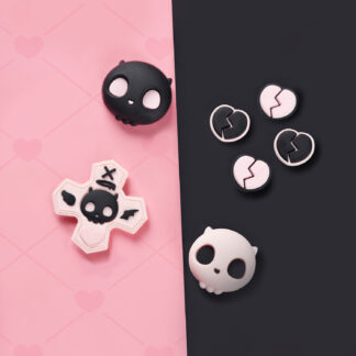 Sweetheart Skull Silicone Button & Joystick Caps Set for Nintendo Switch/OLED