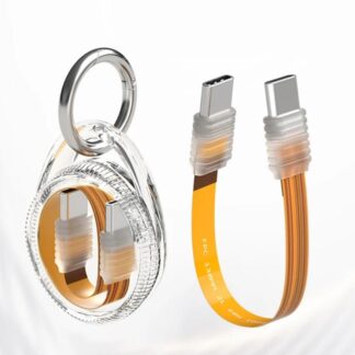 Portable USB C Flexible Cable Keychain - High-Speed Type-C Connector