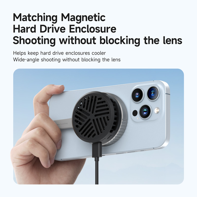 Magnetic Cell Phone Cooling Fan with 3-Speed Silent Radiator - Image 5