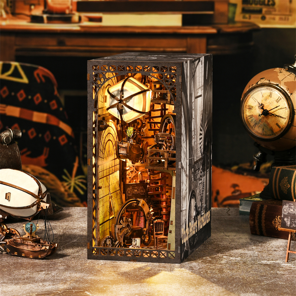 DIY Wooden Balloon Studio Book Nook Puzzle Kit - Image 2
