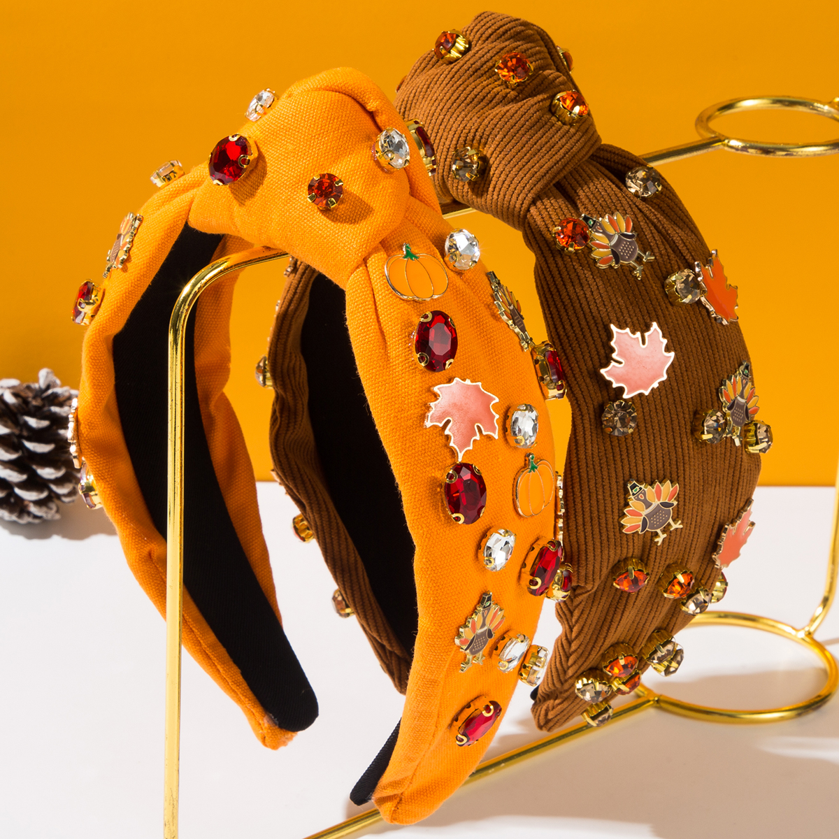 Thanksgiving Maple Leaf Holiday Headband for Women