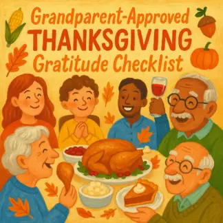 Grandparent-Approved Thanksgiving Gratitude Checklist | Printable Family Gratitude Guide | How to Include Grandparents in Thanksgiving Gratitude Rituals | Cozy Holiday Digital Download
