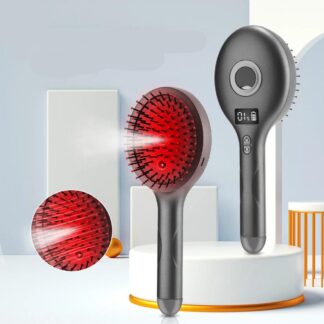 Electric Spray Scalp Massager Comb with Red Light & Vibration Therapy