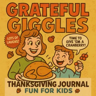 Grateful Giggles: Thanksgiving Journal Fun for Kids | Printable thanksgiving journal prompts for kids | Gratitude & Creativity Activity Checklist