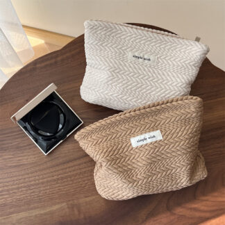 Elegant Canvas Travel Cosmetic Bag