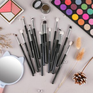 15-Piece Professional Eye Makeup Brush Set with Travel Bag