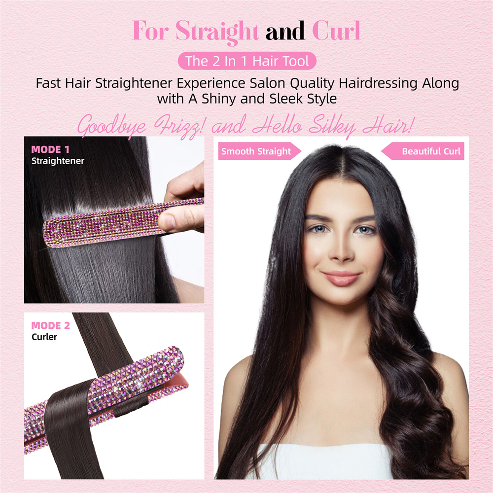 Luxury Rhinestone Hair Straightener - Image 4