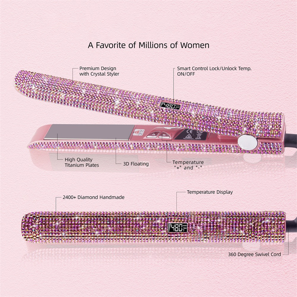 Luxury Rhinestone Hair Straightener - Image 5